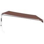 vidaXL Auvent rétractable automatique avec LED marron 500x300 cm