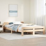 vidaXL Cadre de lit sans matelas 135x190 cm bois de pin massif