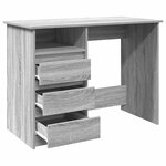 vidaXL Bureau sonoma gris 102x50x75 cm bois d'ingénierie