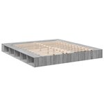 vidaXL Cadre de lit sans matelas sonoma gris 200x200 cm