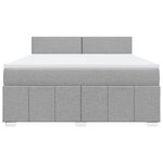 vidaXL Sommier à lattes de lit avec matelas Gris clair 180x200cm Tissu