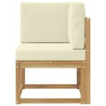 vidaXL Canapé d'angle extérieur Bois d'Acacia Massif Blanc