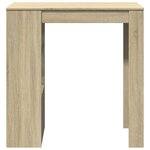 vidaXL Table de bar avec étagères chêne sonoma bois d'ingénierie