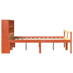 vidaXL Lit bibliothèque sans matelas cire marron 140x200cm bois massif