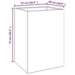 vidaXL Jardinière 52x48x75 cm acier corten