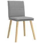 vidaXL Chaises à manger lot de 4 gris clair tissu