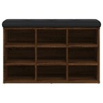 vidaXL Banc à chaussures chêne marron 82x32x50 cm Bois d'ingénierie