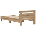 vidaXL Cadre de lit Chêne artisanal 98 5 x 200 cm Bois d'ingénierie