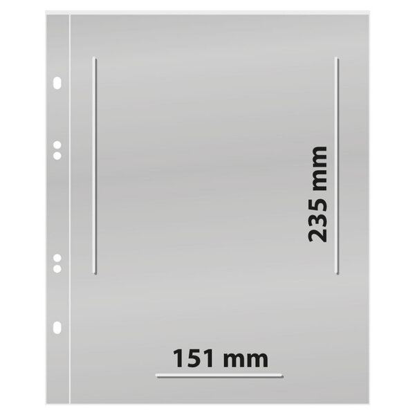 Feuilles Multi Collect Lindner transparentes à 1 poche pour mini feuilles.