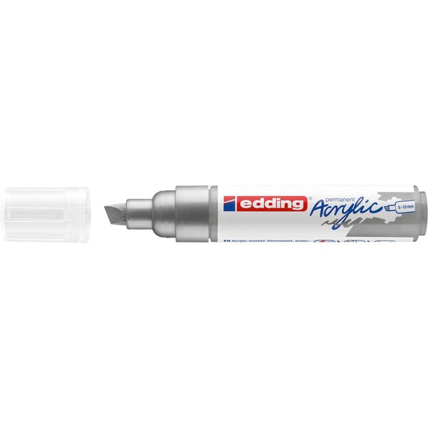 Marqueur acrylique large 5000 argent 5-10 mm EDDING