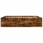vidaXL Cadre de lit chêne fumé 150x200 cm bois d'ingénierie