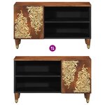vidaXL Meuble TV Marron 80 x 31.5 x 46 cm Bois de manguier massif