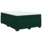 vidaXL Sommier à lattes de lit et matelas Vert foncé 140x190cm Velours
