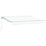 vidaXL Auvent rétractable manuel Blanc 3 5 x 2 5 m