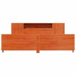 vidaXL Cadre de lit sans matelas cire marron 200x200cm bois pin massif
