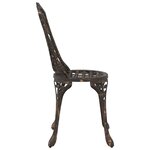 vidaXL Chaise de jardin 2 Pièces Bronze 39 x 40 x 87cm Aluminium