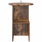 vidaXL Table d'appoint Chêne fumé Ø 39 5 x 55 cm Bois d'ingénierie