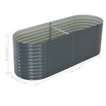 vidaXL Lit surélevé de jardin 240x80x81 cm Acier galvanisé Gris