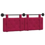 vidaXL Tête de lit suspendue Bordeaux Velours