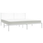 vidaXL Cadre de lit métal sans matelas et tête de lit blanc 193x203 cm