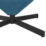 vidaXL Fauteuil œuf Bleu Velours