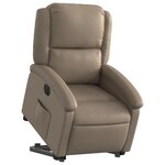 vidaXL Fauteuil inclinable électrique cappuccino similicuir