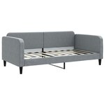 vidaXL Lit de jour avec lit gigogne gris clair 100x190 cm tissu