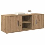 vidaXL Meuble TV Chêne artisanal 100 x 31 5 x 35 cm Bois d'ingénierie