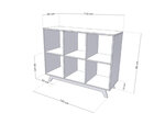 Meuble de rangement NABOSKY gris 2x3