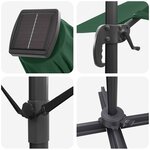 vidaXL Parasol Roma à Bras Déporté Vert 352 x 251 x 265 cm