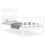 vidaXL Cadre de lit sans matelas blanc 100x200 cm bois de pin massif