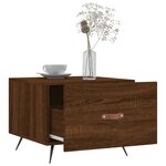 vidaXL Table basse Chêne marron 50x50x40 cm Bois d'ingénierie