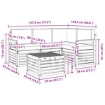 vidaXL Ensemble de canapés d'extérieur 5 Pièces Blanc et crème