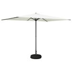 vidaXL Parasol de jardin 200 x 300 cm Polyester Rectangulaire Crème