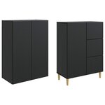 vidaXL Ensemble de Meubles 2 Pièces 66 x 34 5 x 90 cm Bois d'ingénierie