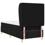 vidaXL Lit à ressorts avec matelas gris foncé 90x190 cm Noir tissu