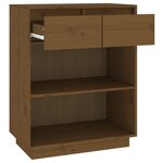 vidaXL Armoire console Marron miel 60x34x75 cm Bois de pin solide