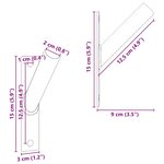 vidaXL Support de mât de drapeau Argent 15 x 3 cm Acier