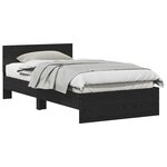 vidaXL Cadre de lit Chêne noir 203 x 104 x 70 cm Bois d'ingénierie