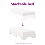 vidaXL Cadre de lit sans matelas empilable blanc 80x200 cm bois massif