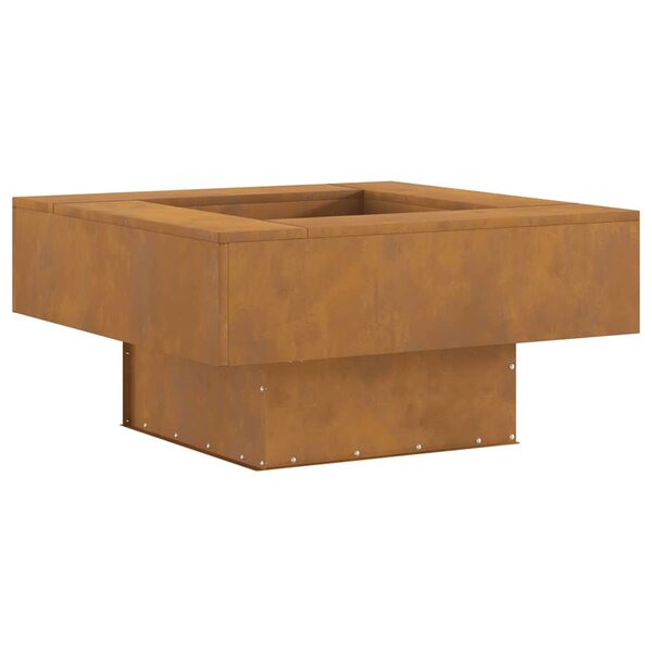 vidaXL Braise Marron 80 x 80 x 40 cm Acier Corten