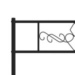 vidaXL Cadre de lit métal sans matelas avec pied de lit noir 107x203cm