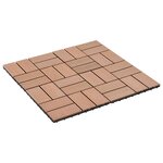vidaXL Carreau de terrasse 22 Pièces Marron 30 x 30 cm WPC
