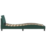 vidaXL Cadre de lit sans matelas vert foncé 100x200 cm velours