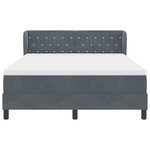 vidaXL Lit à ressorts avec matelas gris foncé 80x200 cm en velours