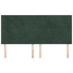 vidaXL Tête de lit Vert foncé 180x5x118/128 cm Velours