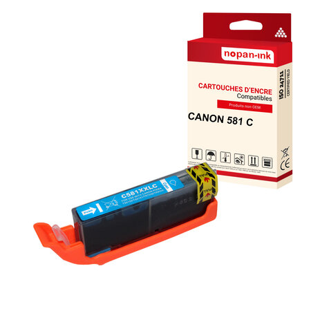 cartouche cyan compatible CANON CLI 581 C XXL