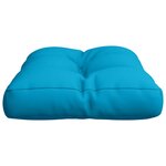 vidaXL Coussin de palette bleu 50x40x12 cm tissu