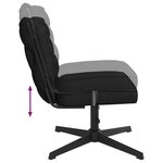 vidaXL Chaise pivotante de bureau Noir Tissu