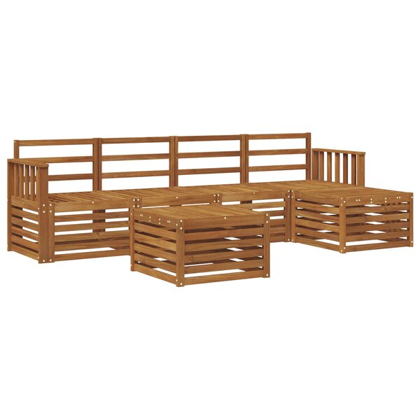 vidaXL Ensemble de canapés d'extérieur 6 pc Naturel